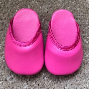 👐18" doll pink mules